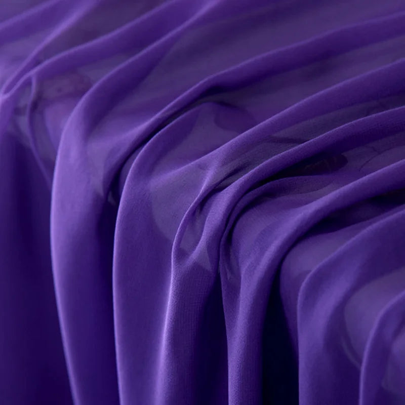 100% Silk Natural Pure Mulberry 5mm 45"( 114cm ) Solid Purple Sexy Lady Summer Elegant Silk Chiffon Women Fashion DIY Fabric