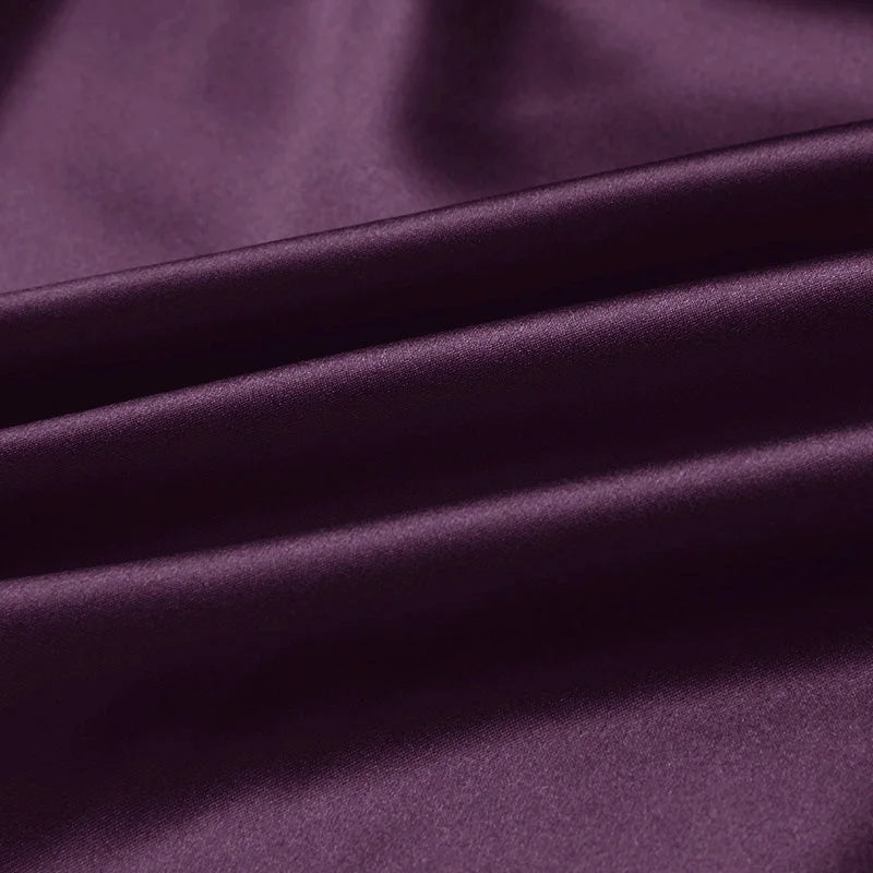 100% silk fabric 16 19 22 30m/m thick 45"( 114cm )width argyle purple pure satin charmeuse luxury DIY cloth bedding silk fabric