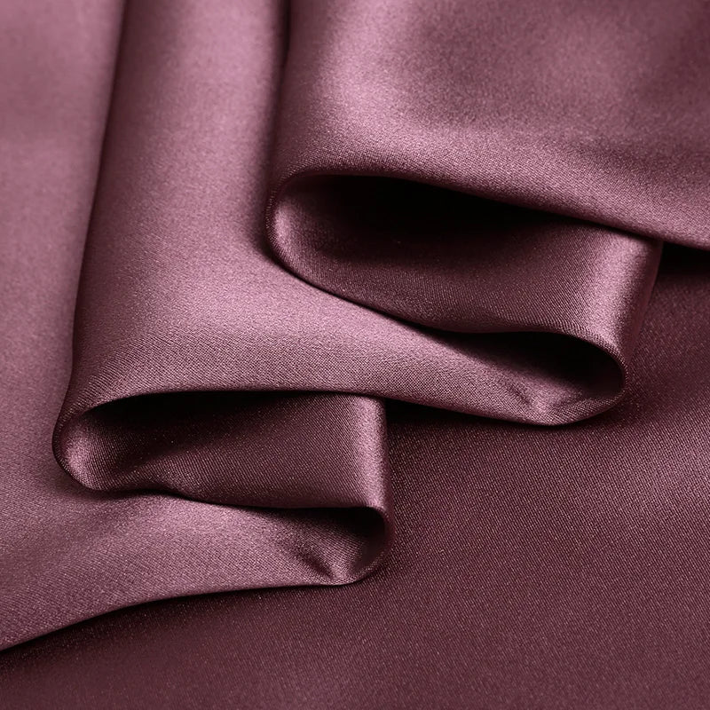 100 pure natural mulberry silk 16 19 22 30mm 45"( 114cm ) width pinkish purple color charmeuse for clothes bedding silk fabric