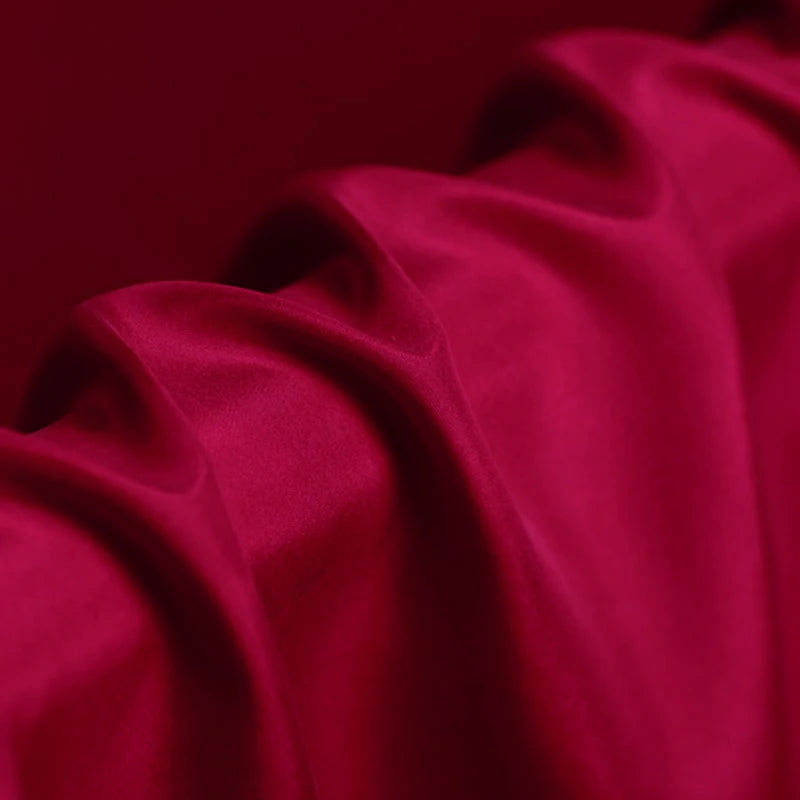 100% Silk Natural Luxury Mulberry Pure Habotai 8m/m 6A grade 45"( 114cm ) Width Purplish Red Lady Dress Inner Lining Silk Fabric