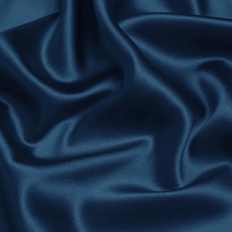 100% silk fabric 16 19 22 30m/m thick 45"( 114cm ) width blue heaven pure satin charmeuse luxury DIY clothes bedding silk fabric