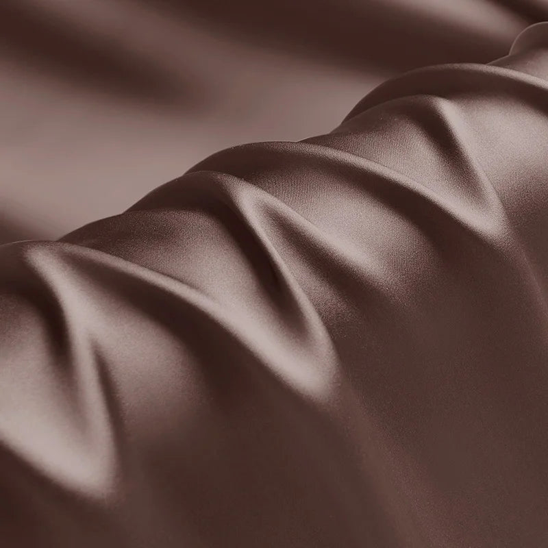 Natural Mulberry Stretch Satin (90% Silk+10% Spandex)16 19m/m Thick 42.5" ( 108cm)  55" (140cm) Width Cameo Brown Silk Fabric