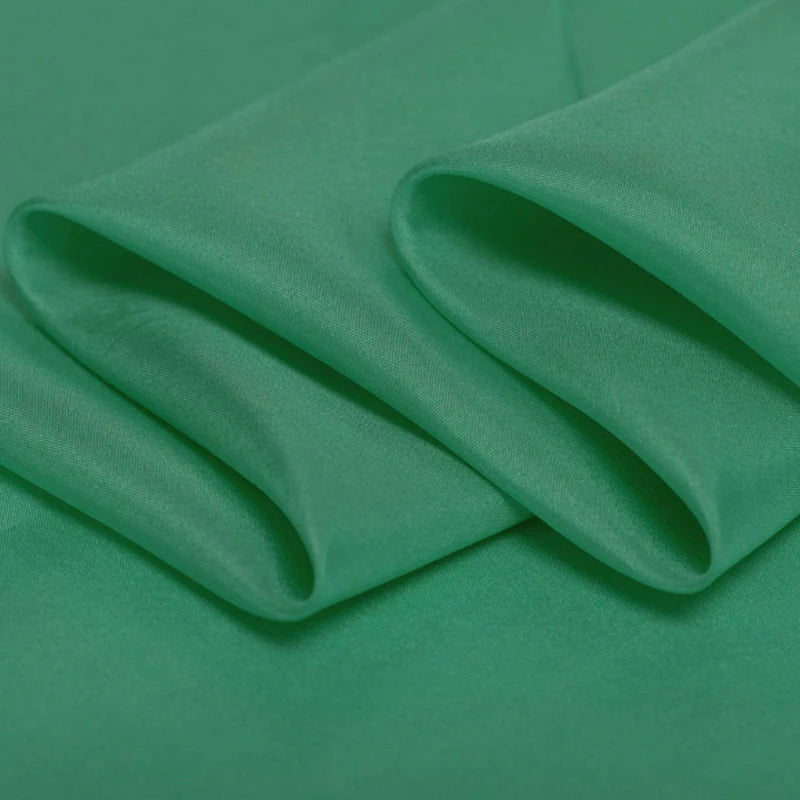 100% Pure Silk Natural Mulberry 8m/m 6A grade 45"( 114cm )Width Elegant Marine Green Tailor Clothes Lining Habotai Silk Fabric