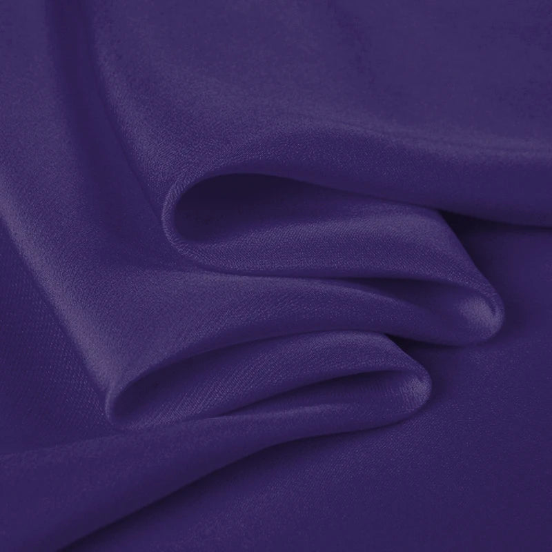 100% Silk Crepe de Chine Natural Pure Mulberry 12 14 16 30mm 45"( 114cm ) 55" (140cm) Width Purple Lady Cloth Lining Silk Fabric