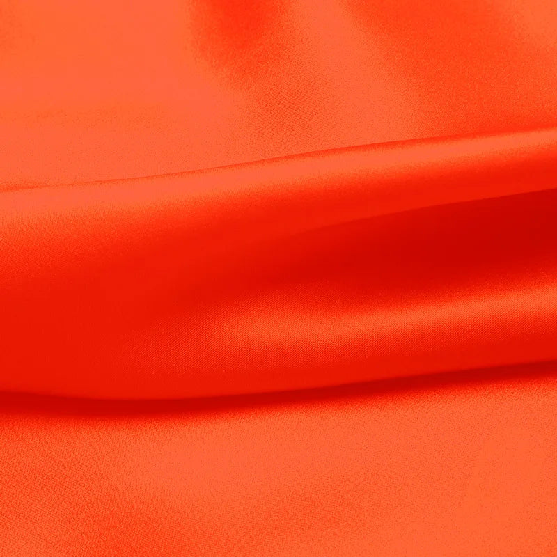 100% silk fabric 16 19 22m/m thick 45"( 114cm )width spicy organge pure satin charmeuse luxury DIY clothes bedding silk fabric