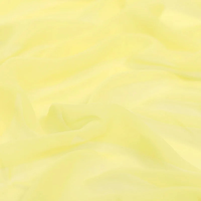 100% Silk Natural Pure Mulberry 5mm 45"( 114cm ) Soft Light Yellow DIY Luxury Women Custom Clothes Tailor Favorite Skirt Fabric