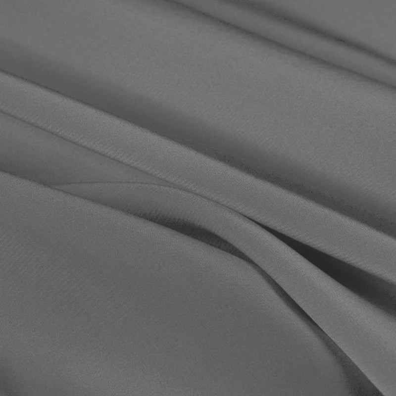 100% Silk Crepe de Chine Natural Pure Mulberry 12 14 16 30mm 45"( 114cm ) 55" (140cm) Width Silver Grey DIY Uniform Silk Fabric