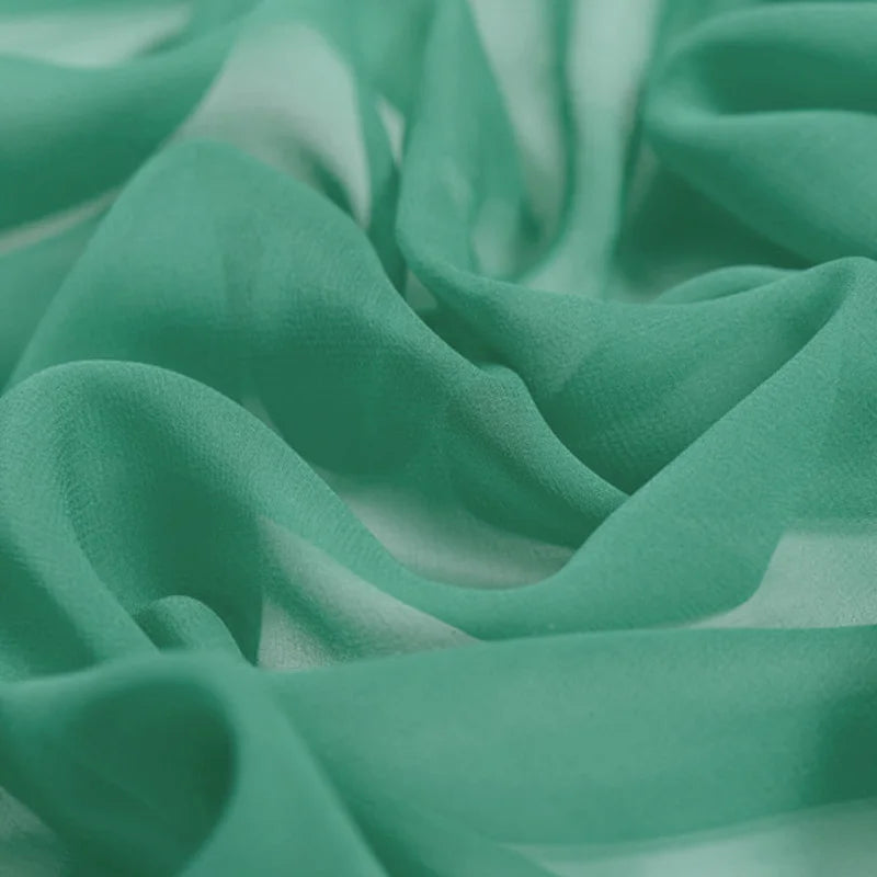 100% Silk Natural Pure Mulberry 5mm 45"( 114cm ) Lake-green Sexy Lady Summer Elegant Silk Chiffon DIY Women Cool Clothing Fabric