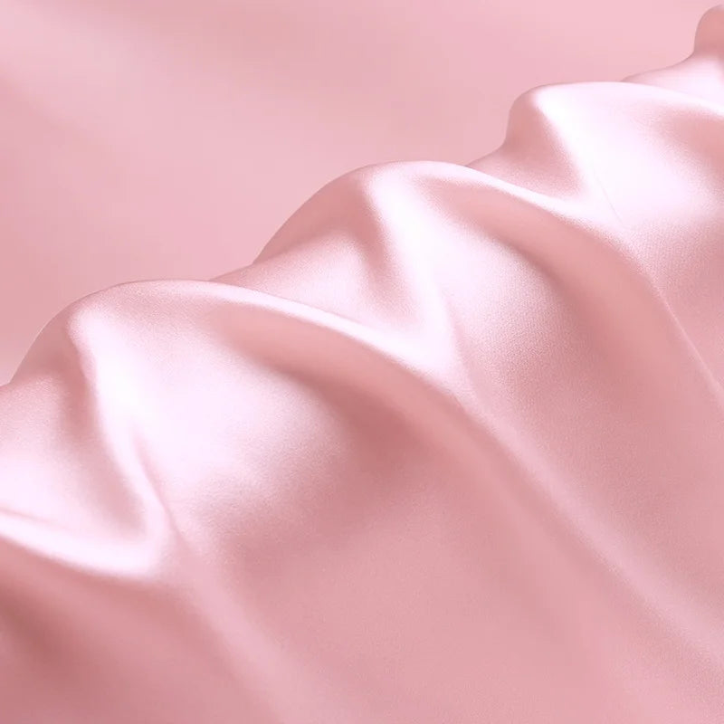 Natural Mulberry Stretch Satin (90% Silk + 10% Spandex)16 19m/m 42.5" ( 108cm)  55" (140cm)  DIY Girl Pink Silk Charmeuse Fabric