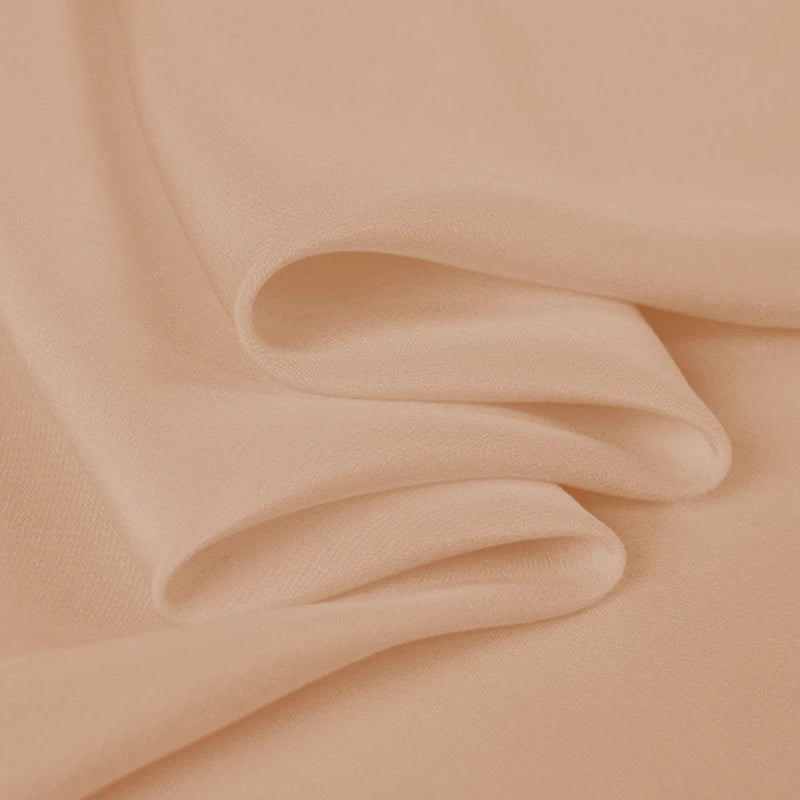 100% Silk Crepe de Chine Natural Pure Mulberry 12 14 16 30mm 45"( 114cm ) 55" (140cm) Width Peach DIY Lady Lining Silk Fabric