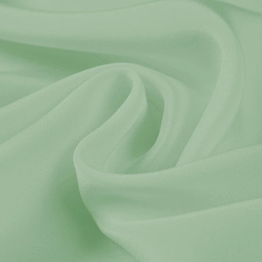 100% Silk Crepe de Chine Natural Pure Mulberry 12 14 16 30mm 45"( 114cm ) 55" (140cm) Width Light Bean Green Lining Silk Fabric