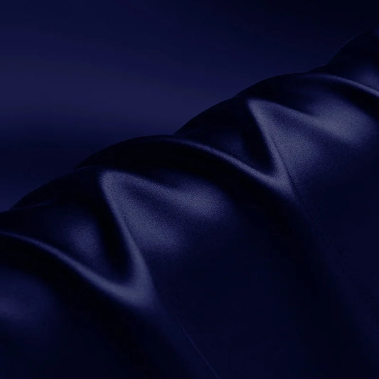 Silk factory luxury pure natural mulberry silk 16 19 22 30mm 45"( 114cm ) width sodalite blue breathable charmeuse silk fabric