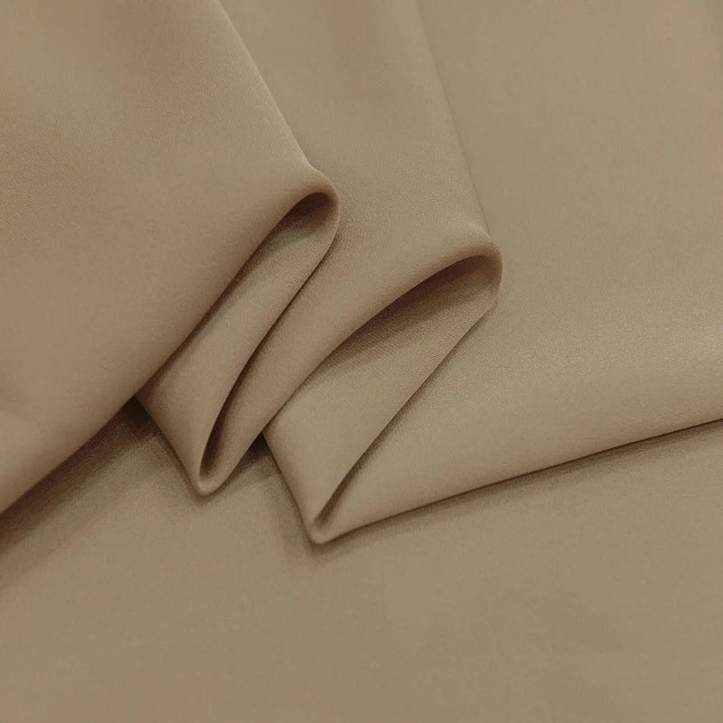 Natural Silk Stretch Double Georgette (90% Silk10% Spandex) 19m/m 55" (140cm)Elegant Lady DIY Dress Trousese Uniform Silk Fabric