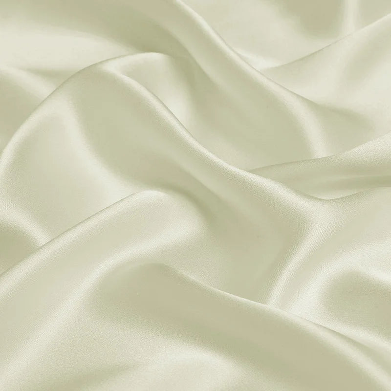 100% silk fabric 16 19 22m/m thick 45"( 114cm )width cream solid natural pure satin charmeuse luxury clothes bedding silk fabric