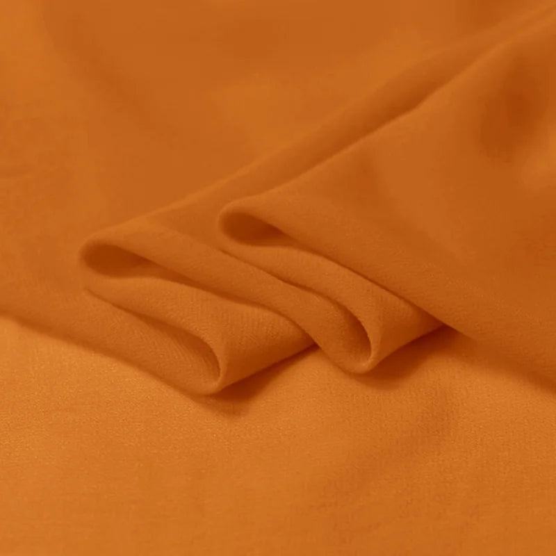 100% Silk Natural Pure Mulberry 5mm 45"( 114cm )Amber Yellow Sexy Lady Silk Chiffon DIY Soft Cloth Luxury 6A Grade Dyeing Fabric