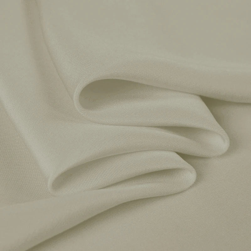 100% Silk Crepe de Chine Natural Pure Mulberry 12 14 16 30mm 45"( 114cm ) 55" (140cm) Width Light Beige DIY Lining Silk Fabric