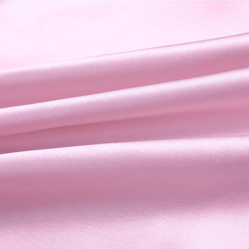 100% silk fabric 16 19 22 30m/m thick 45"( 114cm )width Cherry powder pure satin charmeuse luxury cloth bedding DIY silk fabric