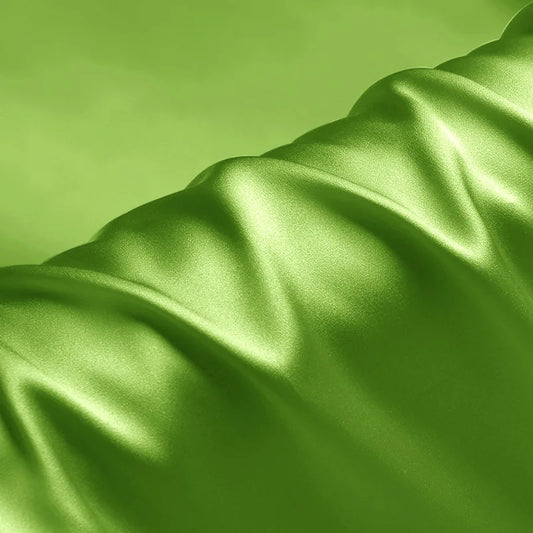 100% pure silk natural luxury mulberry charmeuse 16 19 22m/m 6A grade 45"( 114cm )width grass green clothing bedding silk fabric