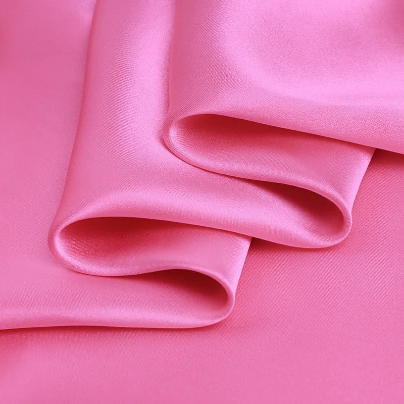 6A Grade Natural Mulberry Stretch Satin (90% Silk+10% Spandex)16 19m/m Thick 42.5"( 108cm)  55"(140cm) Width Clothes Silk Fabric