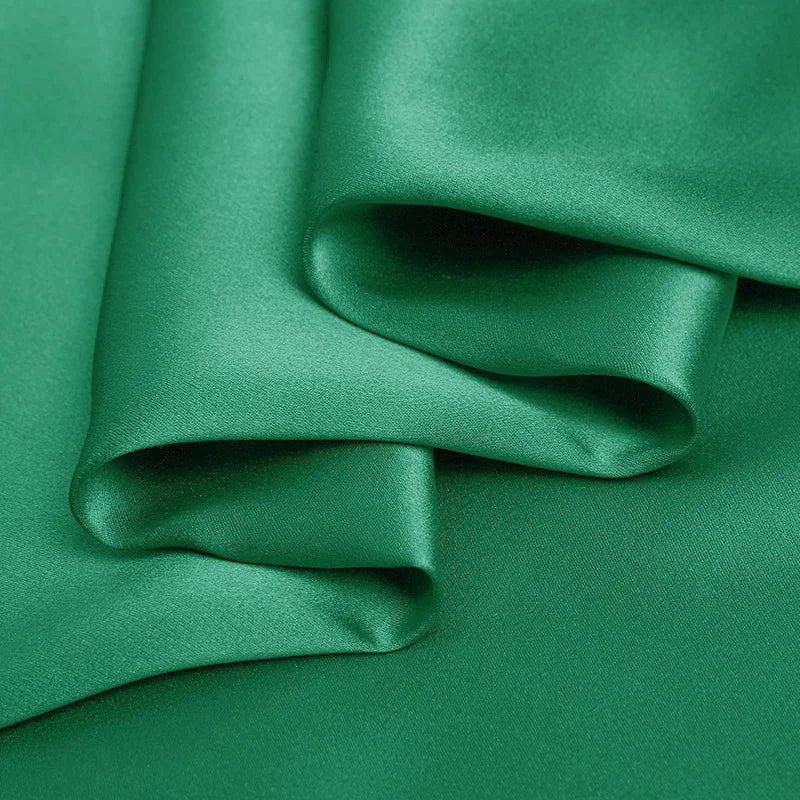 100% silk fabric 16 19 22m/m thick 45"( 114cm )width marine green pure satin charmeuse luxury DIY clothes bedding silk fabric