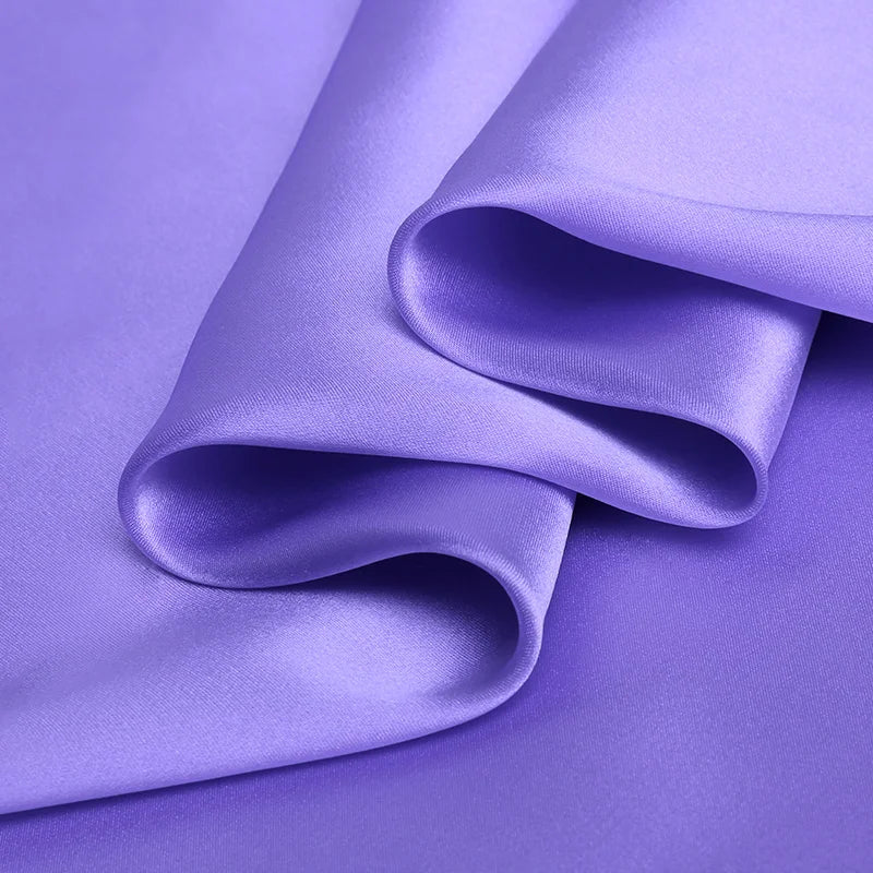 100% pure silk  luxury mulberry charmeuse 16 19 22m/m 6A grade 45"( 114cm ) width light purple clothing bedding silk fabric