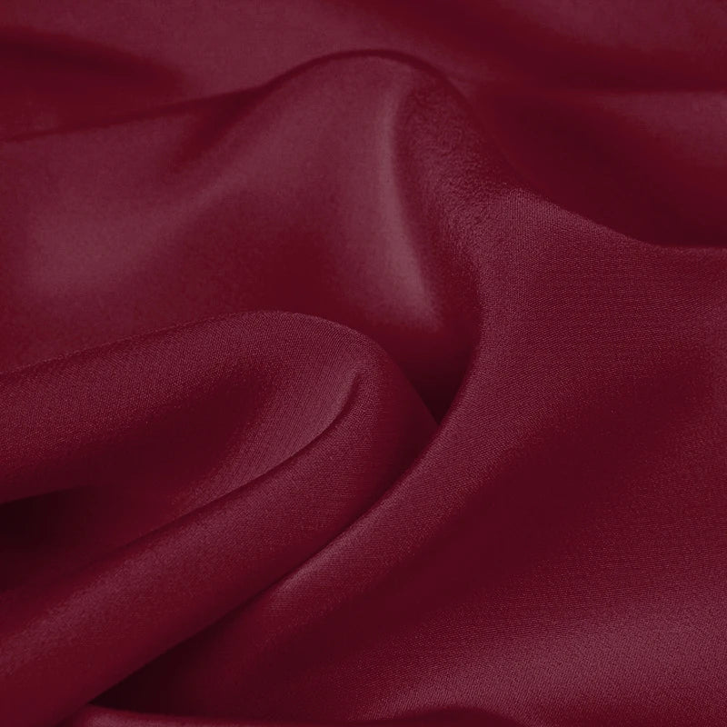 100% Silk Crepe de Chine Natural Pure Mulberry 12 14 16 30mm 45"( 114cm ) 55" (140cm) Width Wine-red DIY Lining Silk Fabric