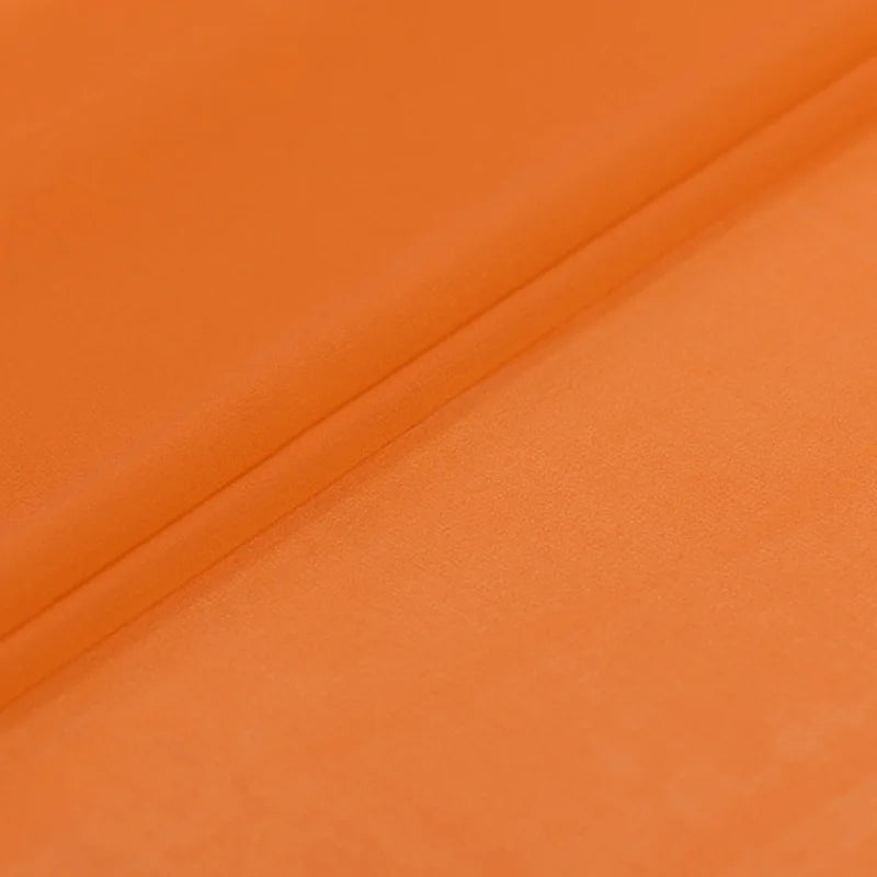 100% Silk Natural Pure Mulberry 5mm 45"( 114cm ) Solid Orange Sexy Lady Summer Elegant Silk Chiffon DIY Women Clothing Fabric