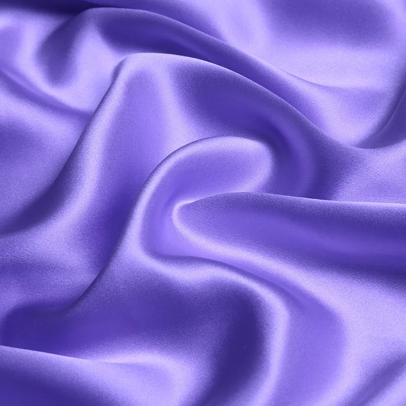 100% pure silk  luxury mulberry charmeuse 16 19 22m/m 6A grade 45"( 114cm ) width light purple clothing bedding silk fabric