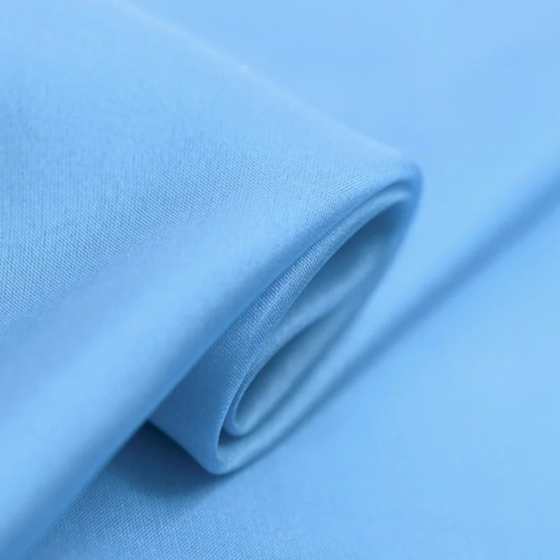 100% Silk Natural Luxury Mulberry Pure Habotai 8m/m 6A grade 45"( 114cm ) Width Pale Blue Skirt Dress Shirt  Lining Silk Fabric