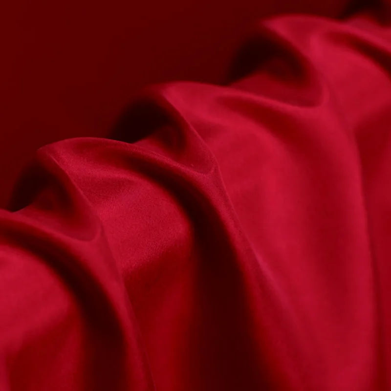 100% Silk Natural Luxury Mulberry Pure Habotai 8m/m 6A grade 45"( 114cm ) Width Solid Red Fashion Clothing Lining Silk Fabric