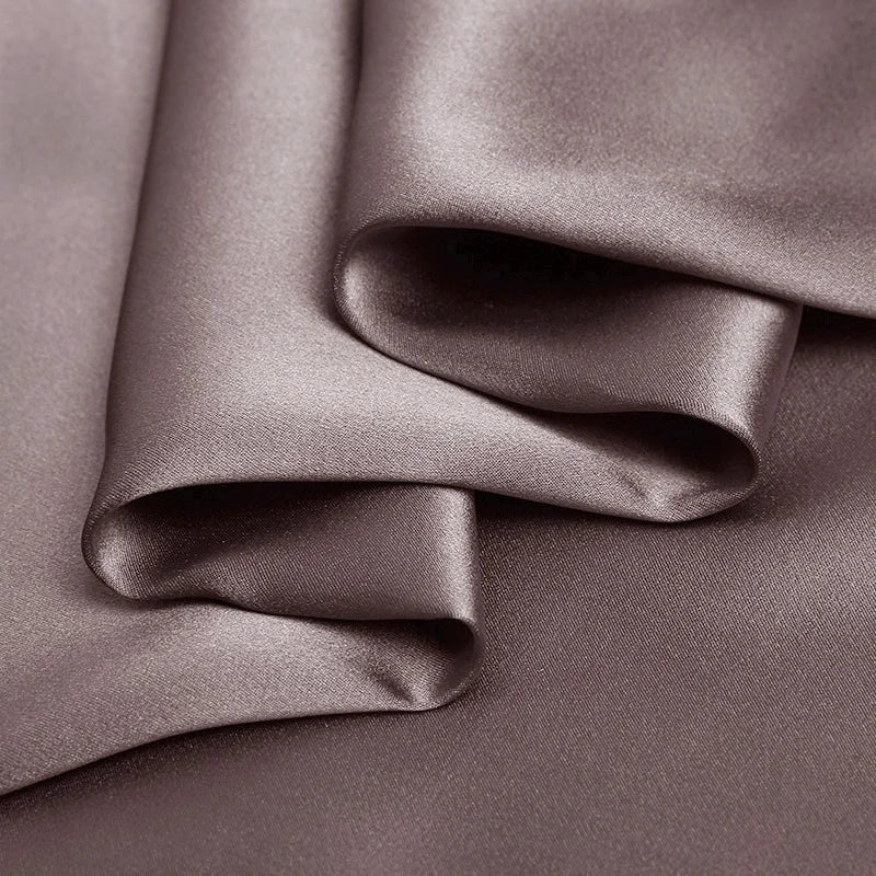 Natural Mulberry Stretch Satin (90% Silk+10% Spandex)16 19m/m Thick 42.5" ( 108cm)  55" (140cm) Width Elegant Women Silk Fabric