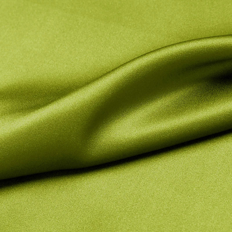 100% silk natural luxury mulberry charmeuse16 19 22 30m/m 6A grade 45"( 114cm )width yellow green clothing bedding silk fabric