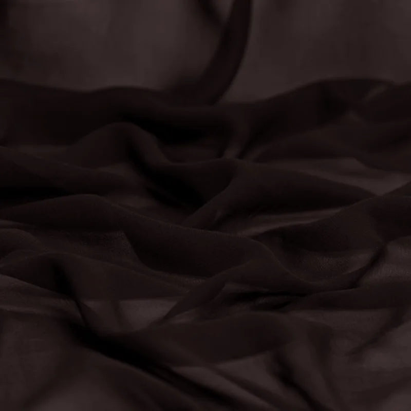 100% Silk Natural Pure Mulberry 5mm 45"( 114cm ) Solid Brown Sexy Lady Summer Elegant Silk Chiffon DIY Eco-friendly Cloth Fabric