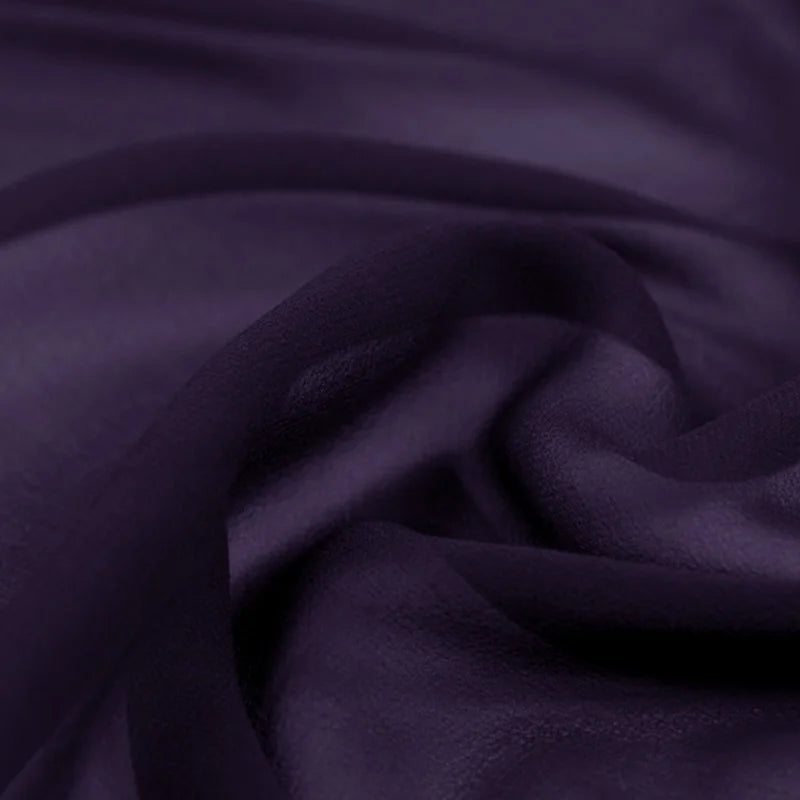 100% Silk Natural Pure Mulberry 8mm 45"( 114cm ) Soft Solid Violet GGT Sexy Lady Summer Elegant Women Silk Georgette DIY Fabric