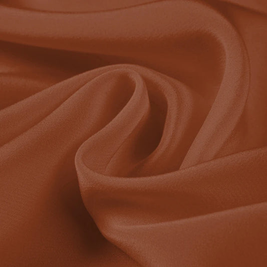 100% Silk Crepe de Chine Natural Pure Mulberry 12 14 16 30mm 45"( 114cm ) 55" (140cm) Width Dark Coffee Dress Lining Silk Fabric