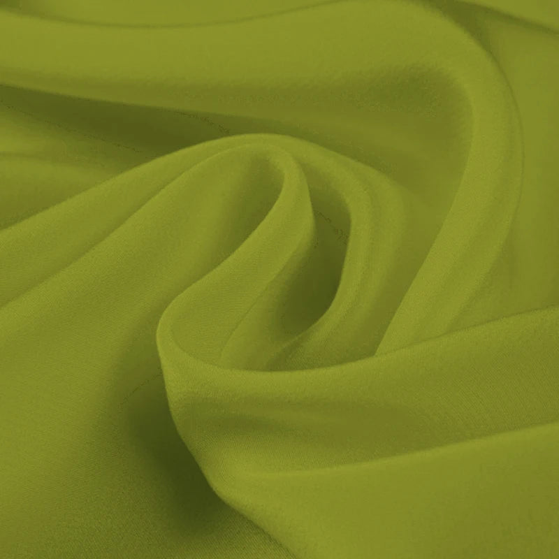 100% Silk Crepe de Chine Natural Pure Mulberry 12 14 16 30mm 45"( 114cm ) 55" (140cm)Width Yellow Green Cloth Lining Silk Fabric