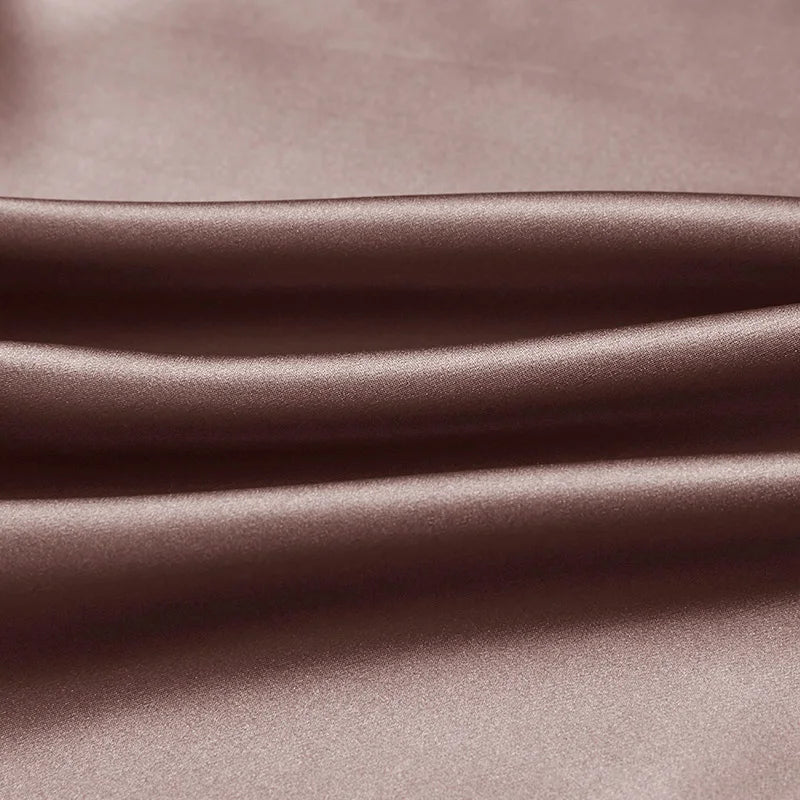 100% silk fabric 16 19 22 30m/m thick 45"( 114cm )width cameo brown pure satin charmeuse luxury DIY clothes bedding silk fabric