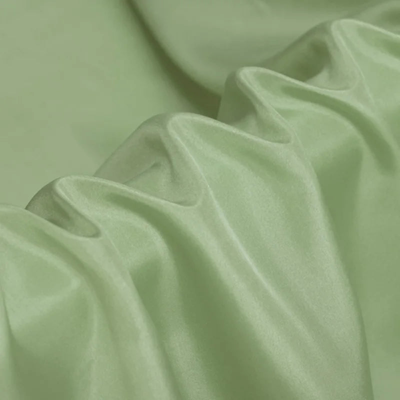 100% Silk Natural Luxury Mulberry Pure Habotai 8m/m 6A grade 45"( 114cm ) Width Elegant Lady Pea Green Thin Clothes Silk Fabric