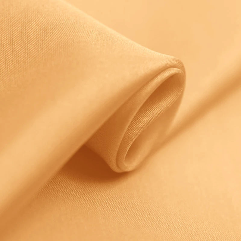 100% Pure Silk Natural Mulberry 8m/m 6A grade 45"( 114cm ) Width Solid Orange Advanced Women Uniform Lining Habotai Silk Fabric