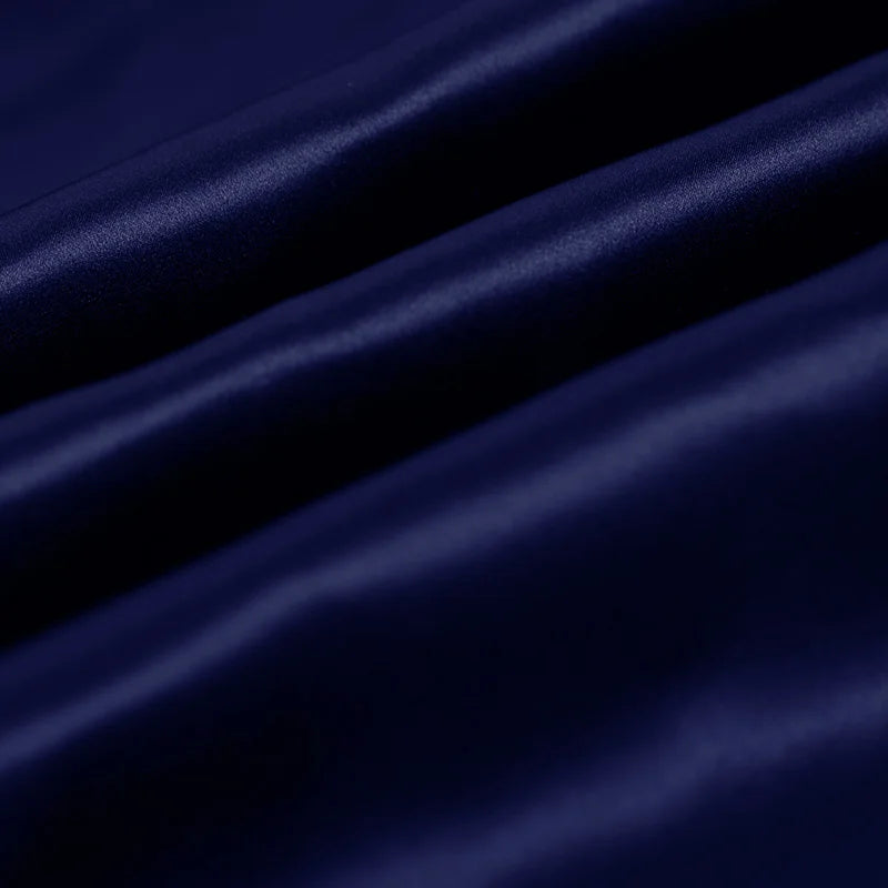 Silk factory luxury pure natural mulberry silk 16 19 22 30mm 45"( 114cm ) width sodalite blue breathable charmeuse silk fabric