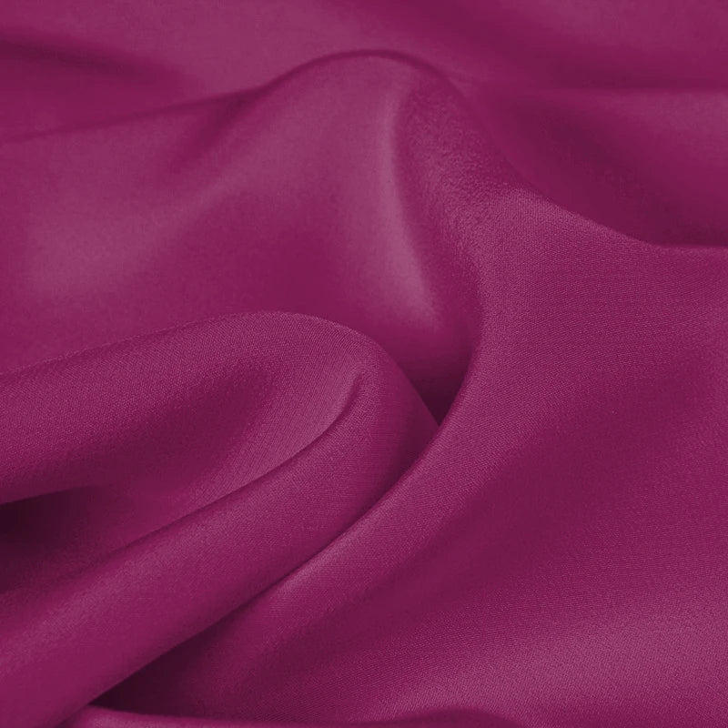 100% Silk Crepe de Chine Natural Pure Mulberry 12 14 16 30mm 45"( 114cm ) 55" (140cm) Width Plum Purple DIY Cloth Silk Fabric