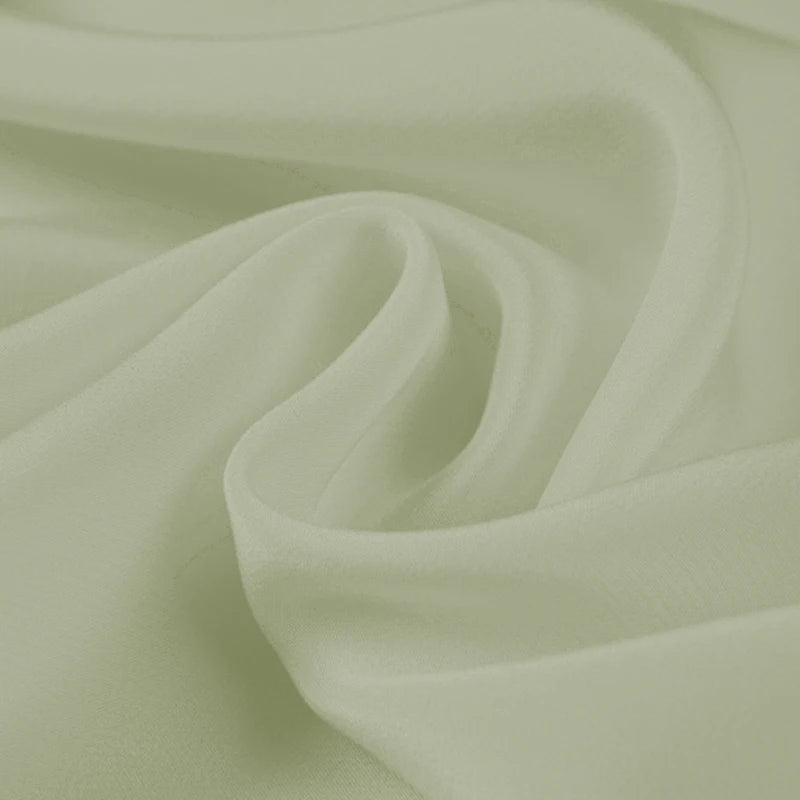 100% Silk Crepe de Chine Natural Pure Mulberry 12 14 16 30mm 45"( 114cm ) 55" (140cm) width Pea Green Lady DIY Cloth Silk Fabric