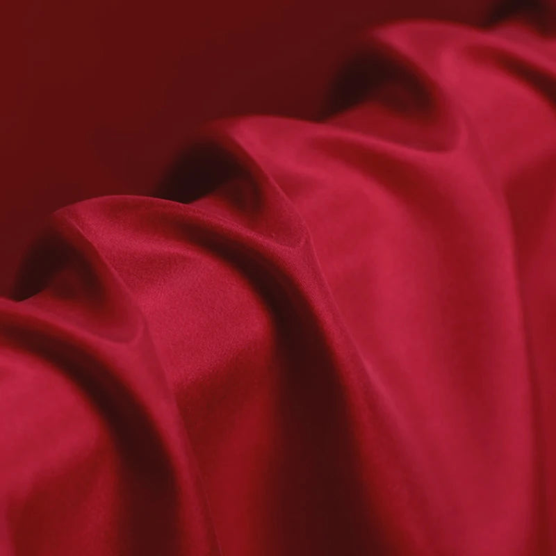 100% Silk Natural Luxury Mulberry Pure Habotai 8m/m 6A grade 45"( 114cm ) Width Solid Scarlet Color Uniform Lining Silk Fabric