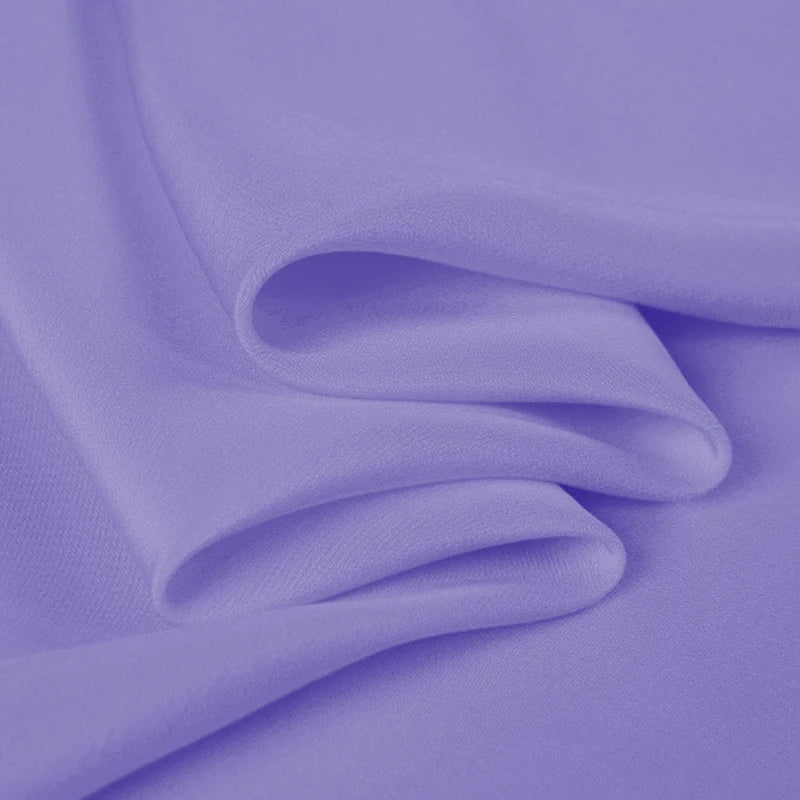 100% Silk Crepe de Chine Natural Pure Mulberry 12 14 16 30mm 45"( 114cm ) 55" (140cm) Width Light Purple DIY Lining Silk Fabric