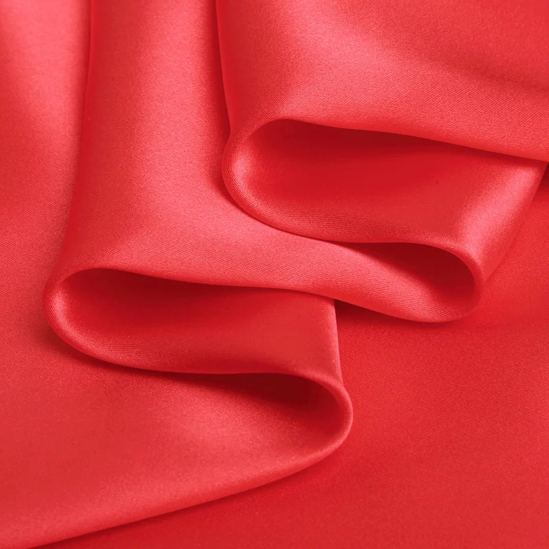 100% pure silk luxury mulberry charmeuse 16 19 22 30m/m 6A grade 45"( 114cm ) width watermelon red DIY cloth bedding silk fabric