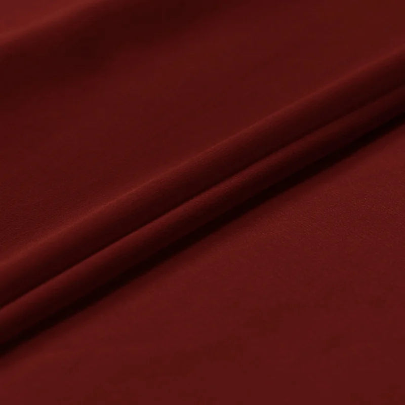 100% Silk Natural Pure Mulberry 8mm 45"( 114cm ) Caramel Red Lady GGT Cloth Sexy Women Silk Georgette DIY Luxury Top 6A Fabric