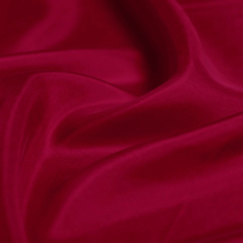 100% Silk Natural Luxury Mulberry Pure Habotai 8m/m 6A grade 45"( 114cm ) Width Purplish Red Lady Dress Inner Lining Silk Fabric