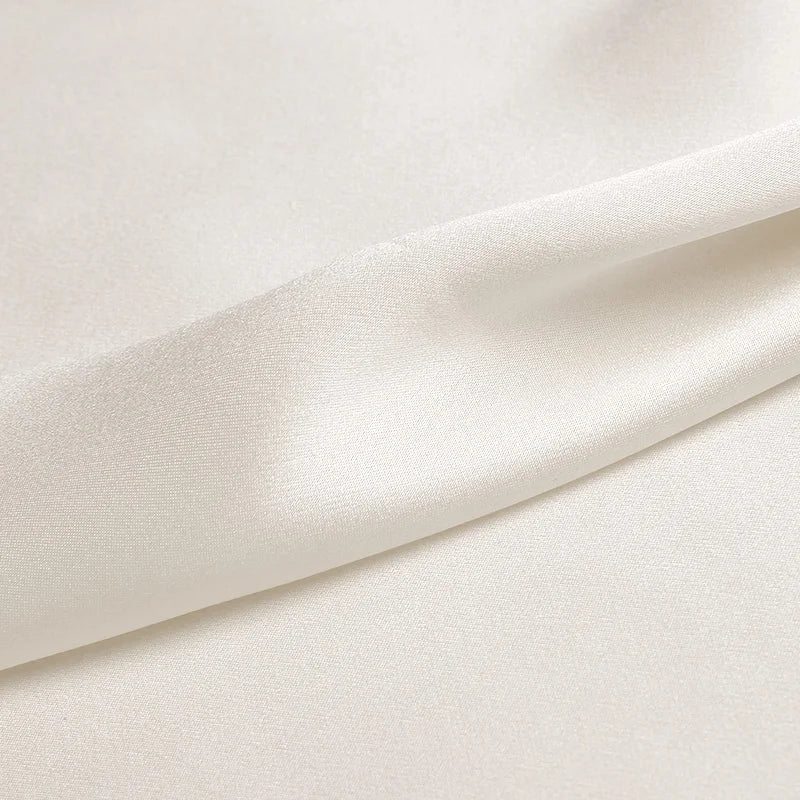 Natural Mulberry Stretch Satin (90% Silk+10% Spandex)16 19m/m Thick 42.5" ( 108cm)  55" (140cm) Width Plain White Silk Fabric