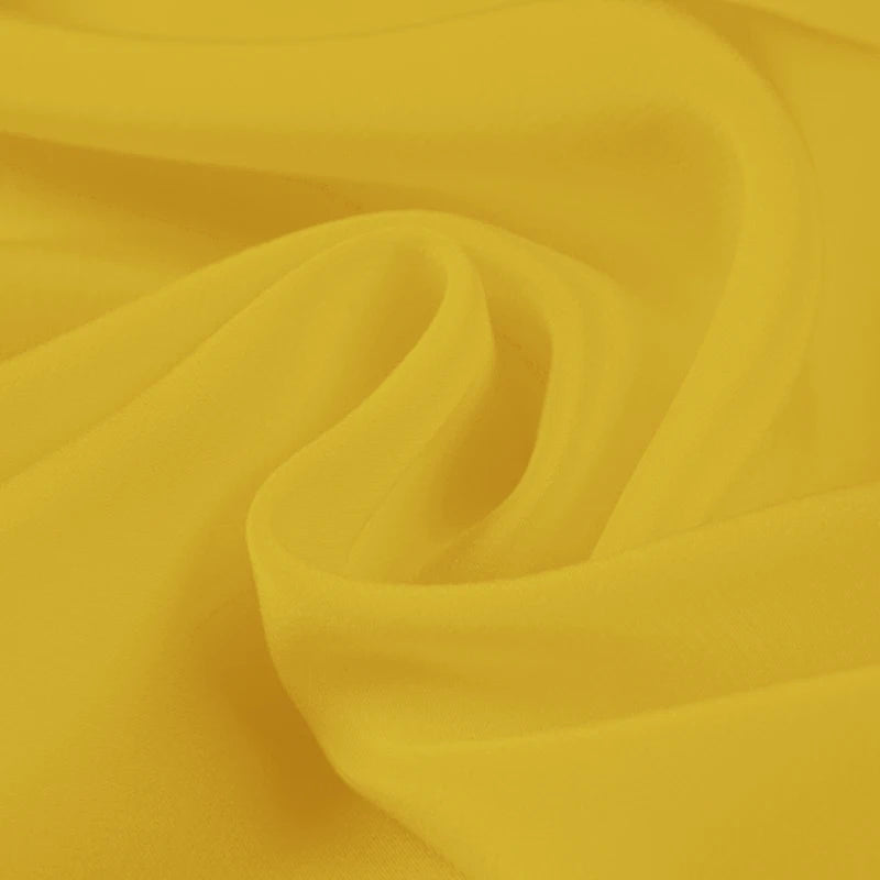 100% Silk Crepe de Chine Natural Pure Mulberry 12 14 16 30mm 45"( 114cm ) 55" (140cm) Width Golden Yellow Lining Silk Fabric