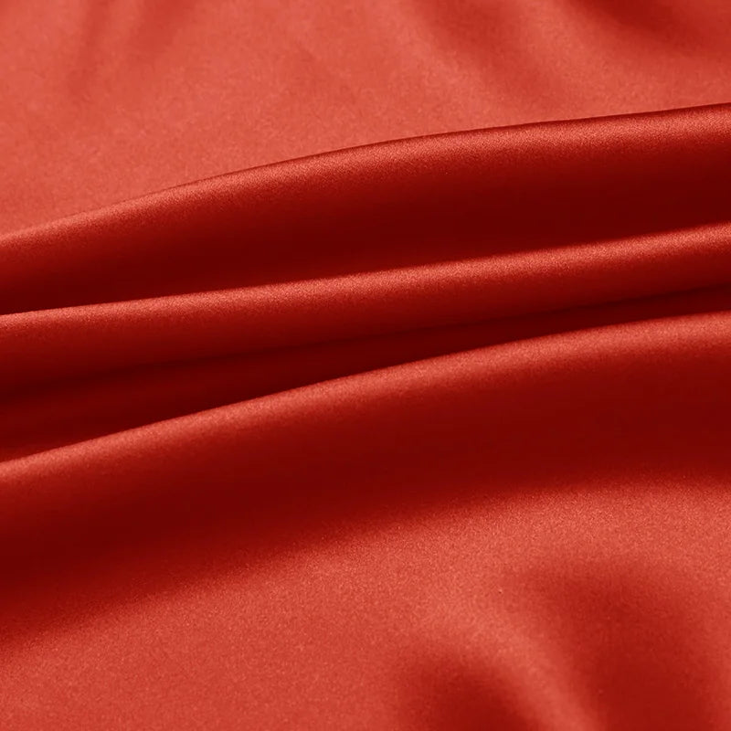 100 pure natural mulberry charmeuse 16 19 22 30m/m thick 45"( 114cm ) width rust red DIY use 6A grade satin silk clothes fabric